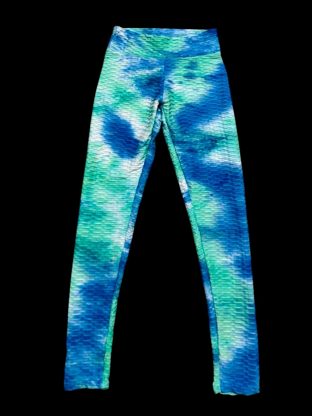 Women's Blue & Green Tie-Dye Leggings Unbranded/No Size